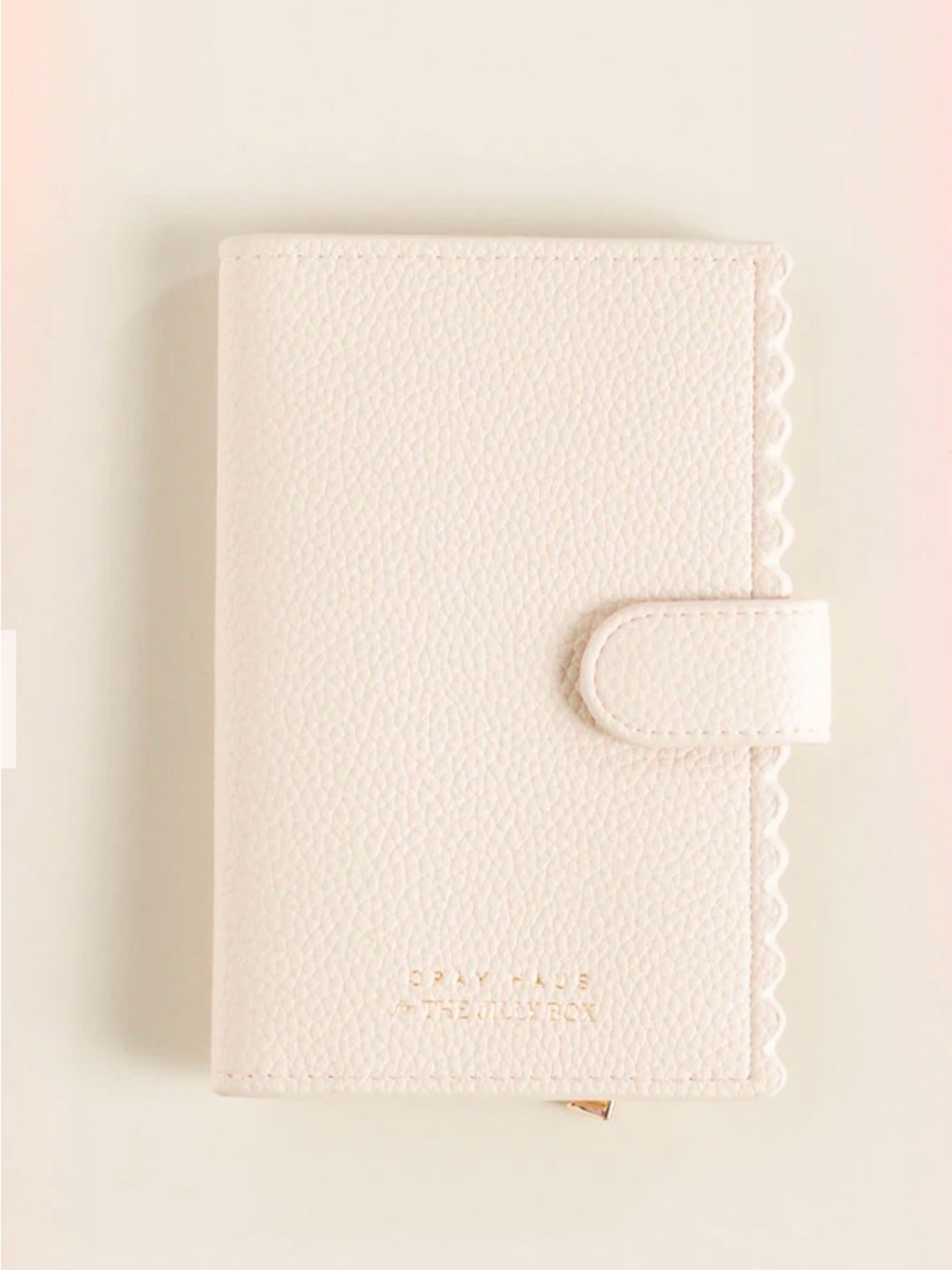 Soft Cream Textured Snap Wallet